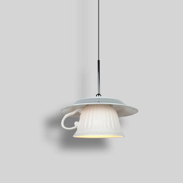 Ceramic Nordic Pendant Light For Ambient Living Room Tea Cup