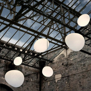 Ambient Glow Sleek Glass Egg Shaped Pendant Light