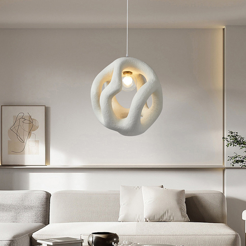 Pendant Light For Soft Ambient Glow In Homes, Modern Metal And Resin