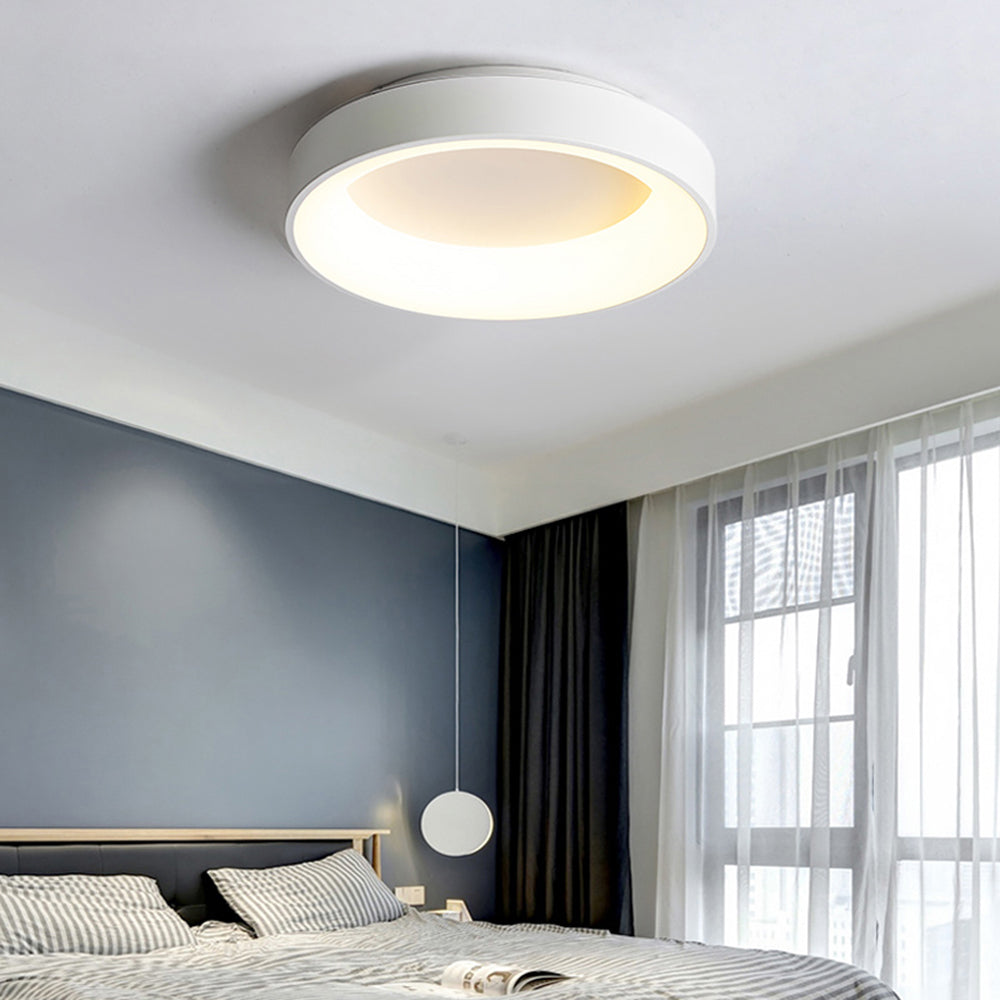 White Or Grey Uniform Glow Concave Ceiling Light