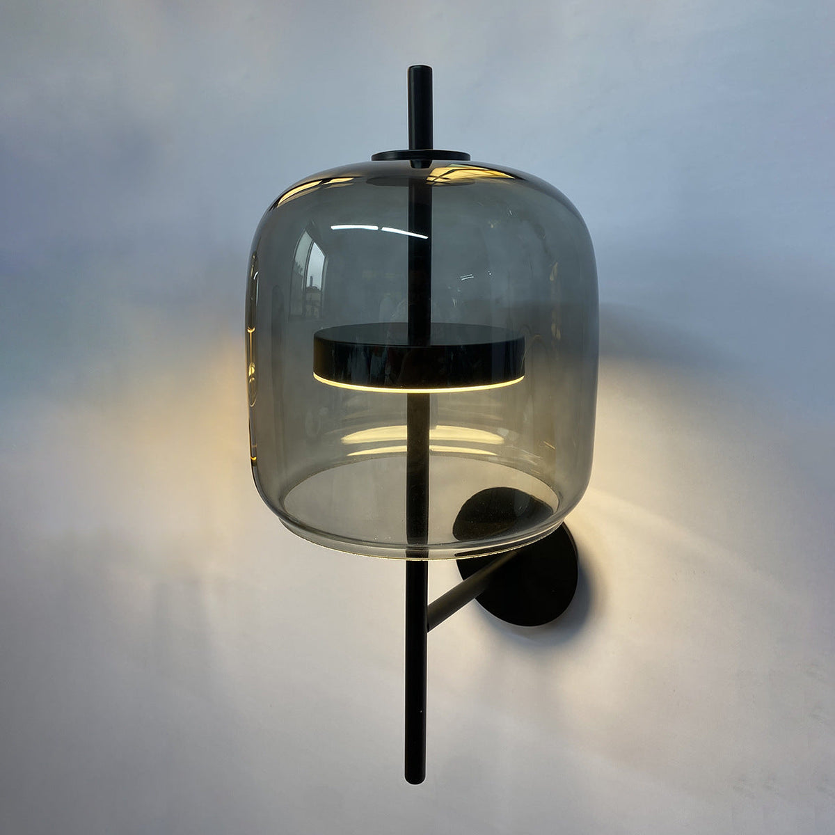 Wall Lamp For Bedroom And Hallway In Indoor Glass And Metal