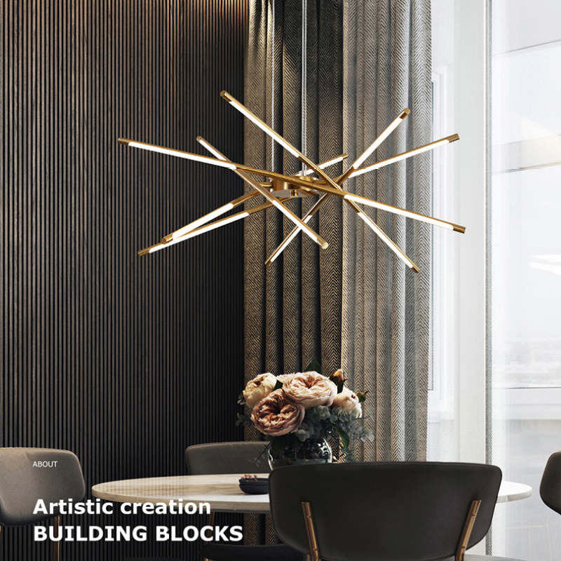 Architectural Bar Design Black Gold Pendant Light