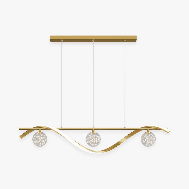 Pendant Light with Graceful Glass Globes Arc