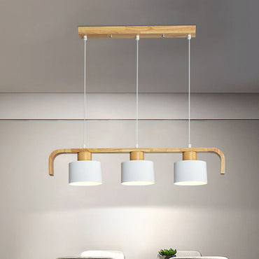Cylinder Pendant Light Nordic Bamboo Calming Glow