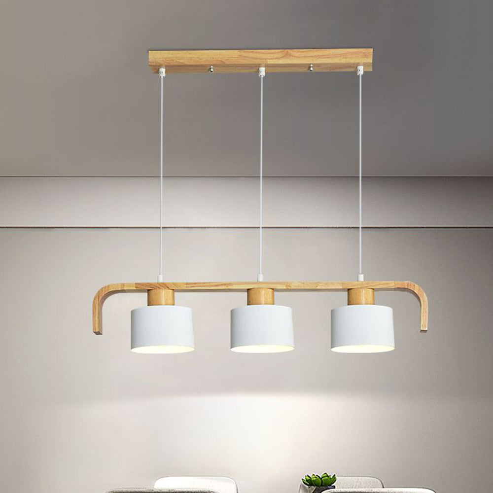 Cylinder Pendant Light Nordic Bamboo Calming Glow