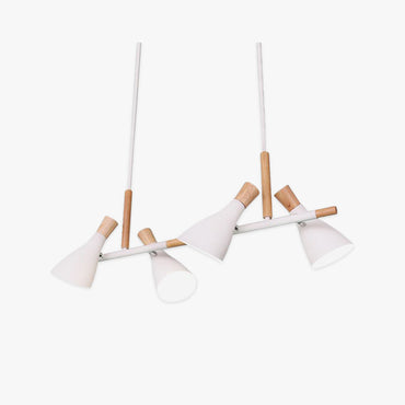 Warm Ambience Nordic Wood Rope Pendant Light