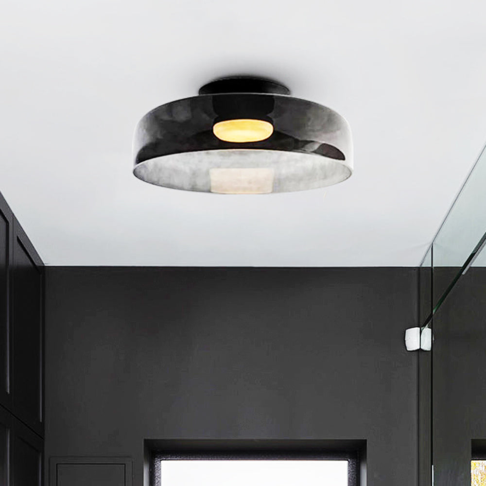 Modern Minimalist Luma Glass Flush Mount Ceiling Light