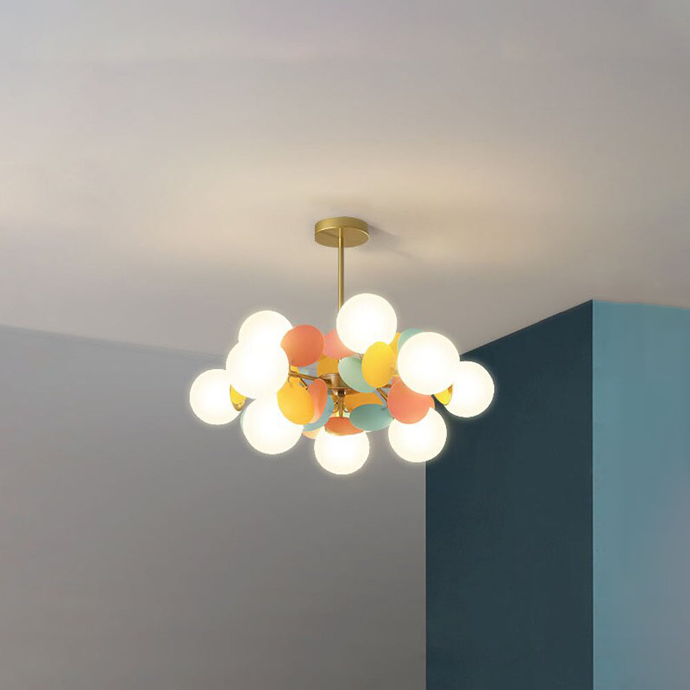 Chandelier Ceiling Floral Branch Multicoloured For Living Room