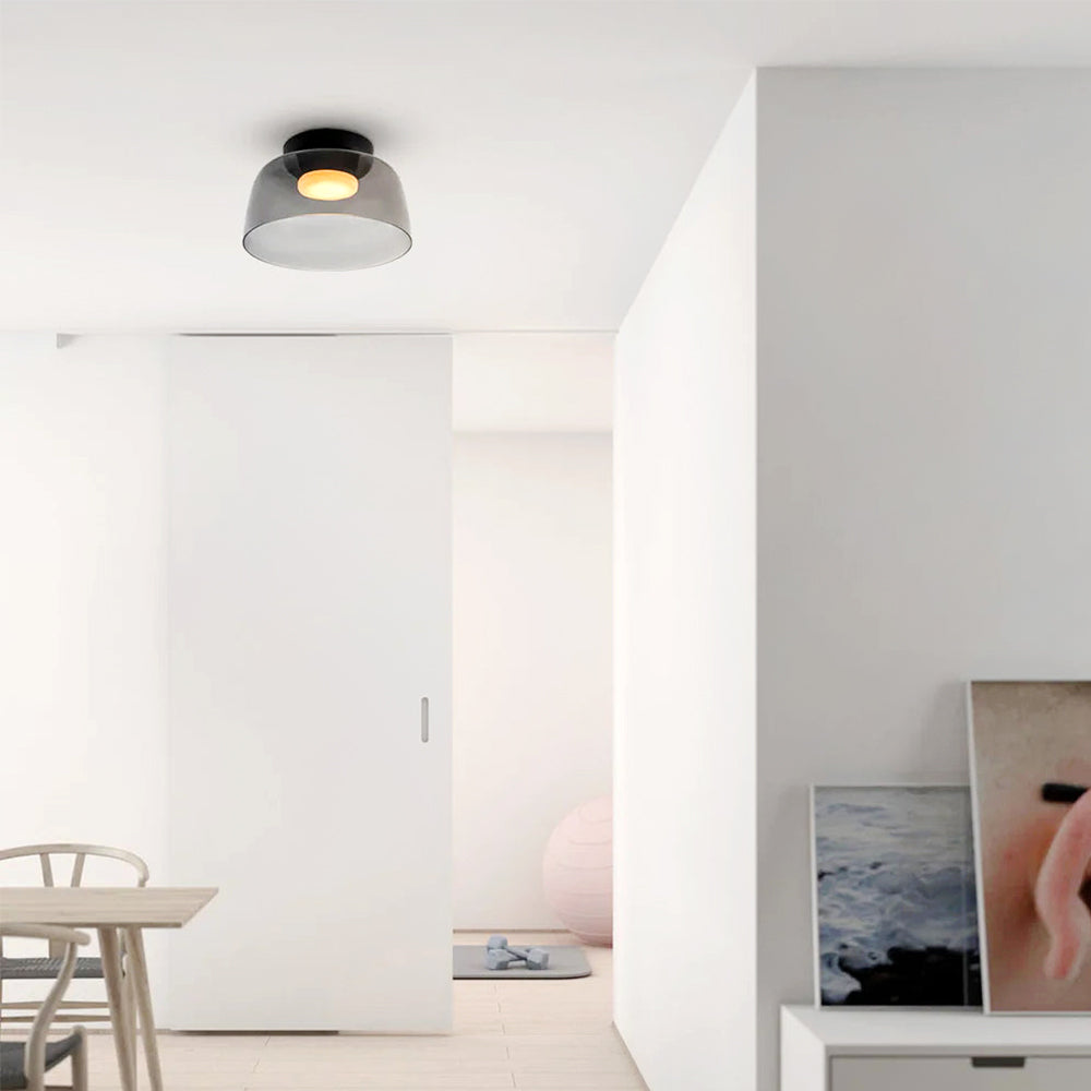 Modern Minimalist Luma Glass Flush Mount Ceiling Light