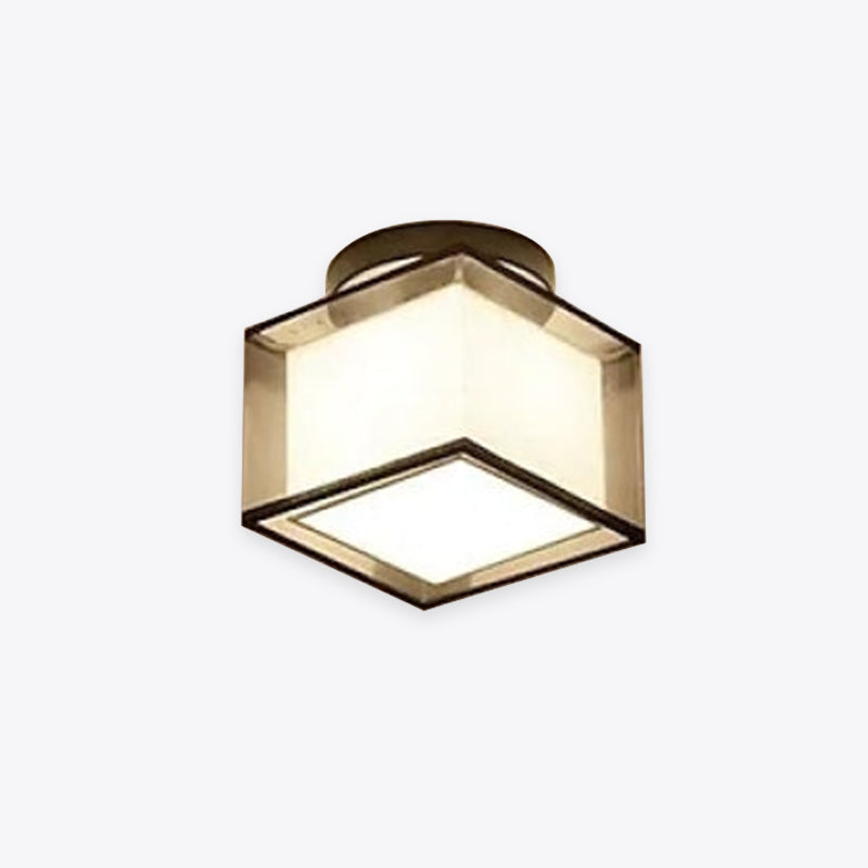 Dual Style Metal And Fabric Flush Mount Ceiling Light Lumina
