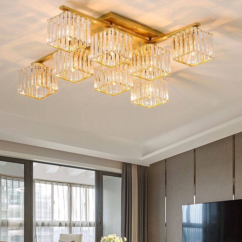 Black And Gold NovaLume Arc Flush Mount Ceiling Light