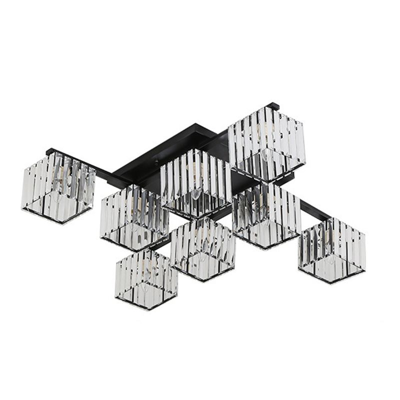 Black And Gold NovaLume Arc Flush Mount Ceiling Light