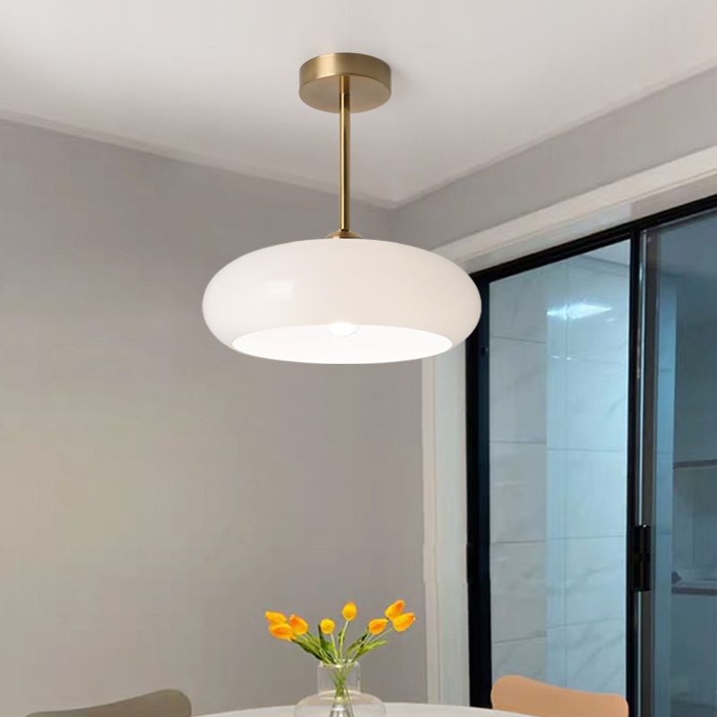 White Or Orange Finish Aurora Glass Flush Mount Ceiling Light