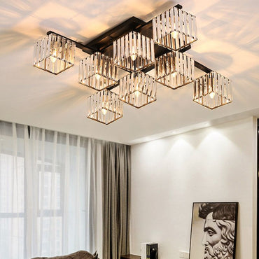 Black And Gold NovaLume Arc Flush Mount Ceiling Light