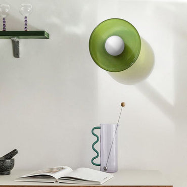Glass Drum Ceiling Light With Metal Frame Elegant