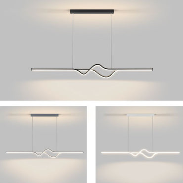Rust Resistant Metal Finish Modern Linear Pendant Light
