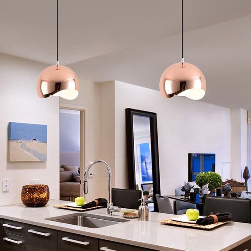 Durable Metal Finish Pendant Light With Nordic Globe