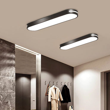 Black White Grey Gold LuminaOval LED Flush Mount Ceiling Light