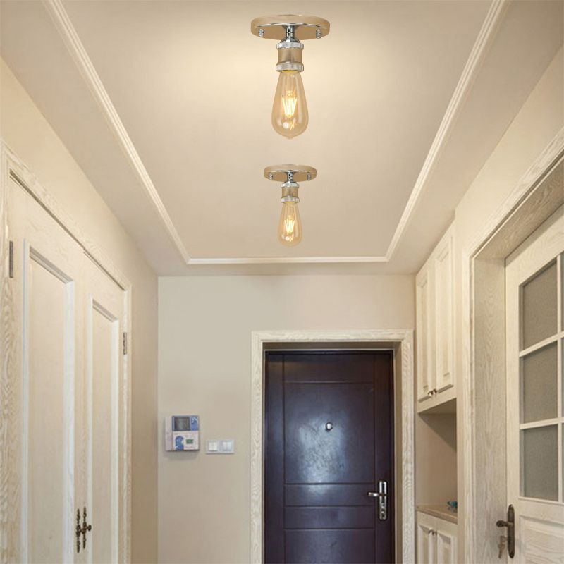 Semi Flush Retro Metal Bulb Ceiling Light Aurora