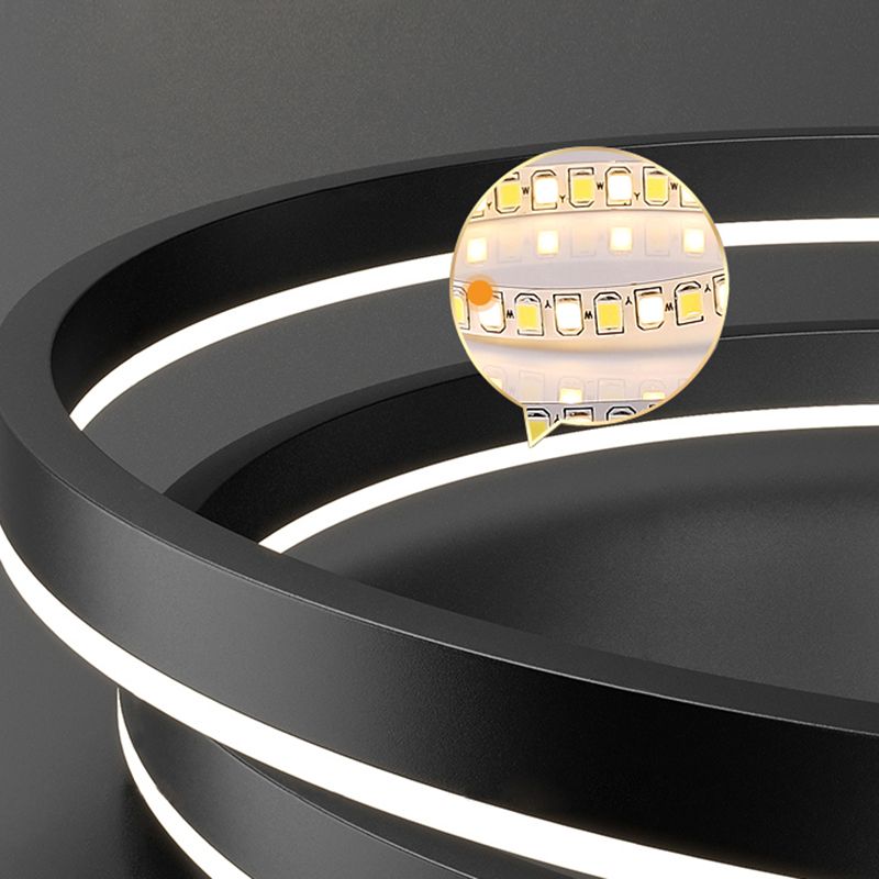 Pendant Light For Elegant Ambience Three Ring Black