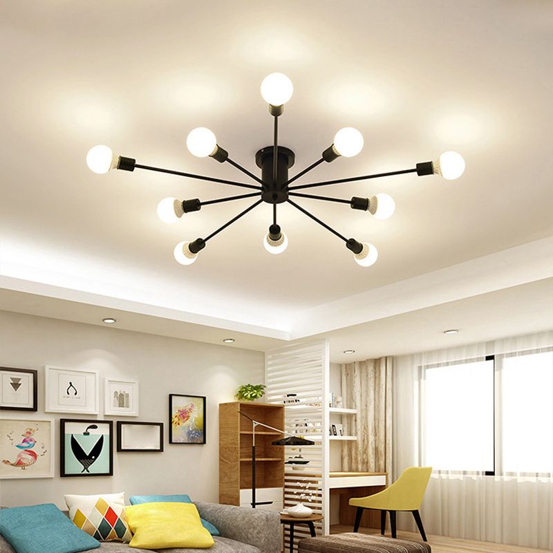 Modern Globe Flush Mount Ceiling Light Luna Bubble