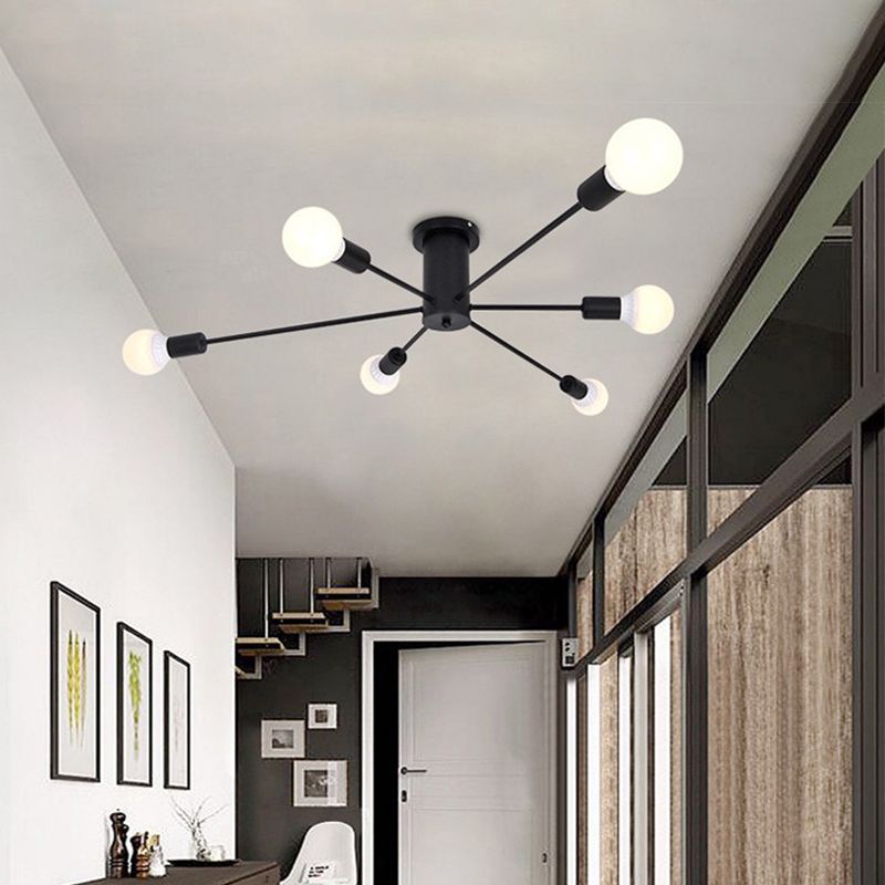 Modern Globe Flush Mount Ceiling Light Luna Bubble
