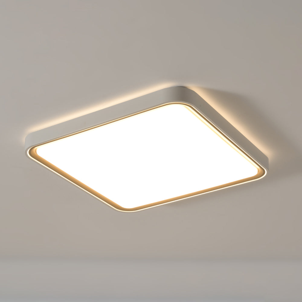 Metal Flush Mount Ceiling Light Round Square Gold Minimalist
