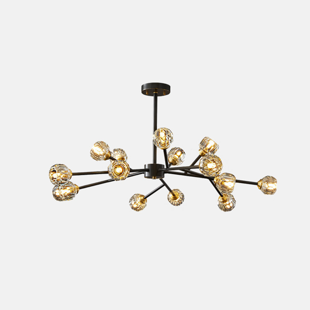 Crystal Shade Gold Metal Pendant Light