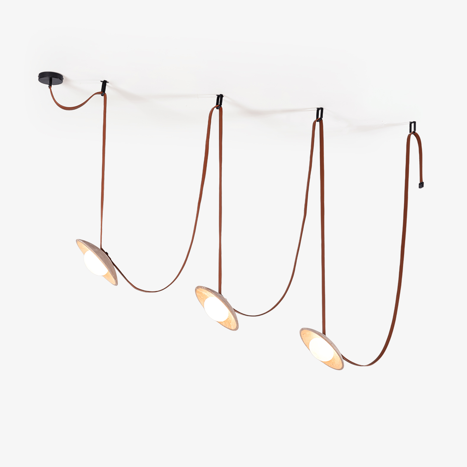 Subtle Ambience Travertine Pendant Light Cluster