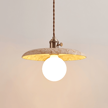 Soft Ambient Glow Travertine Pendant Light
