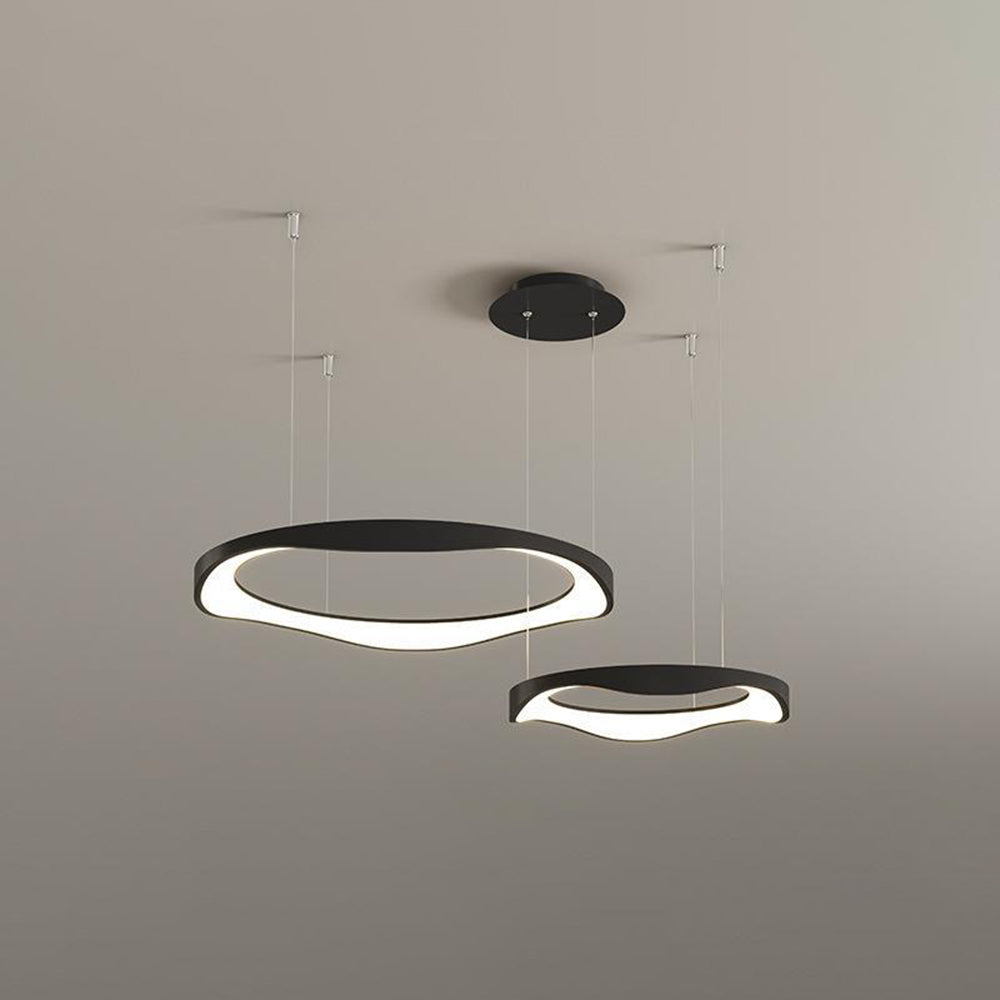 Black Or White Modern Round Pendant Light For Dining Room