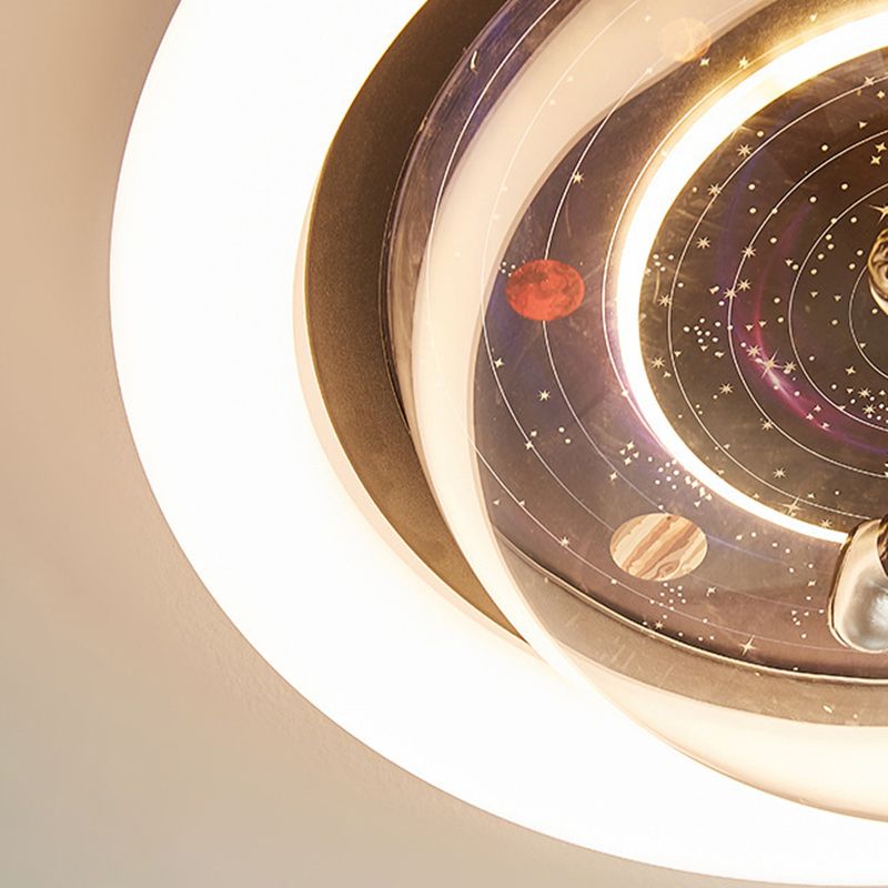 Astronaut Nebula Luna Ceiling Light Dimmable Flush Mount Galaxy