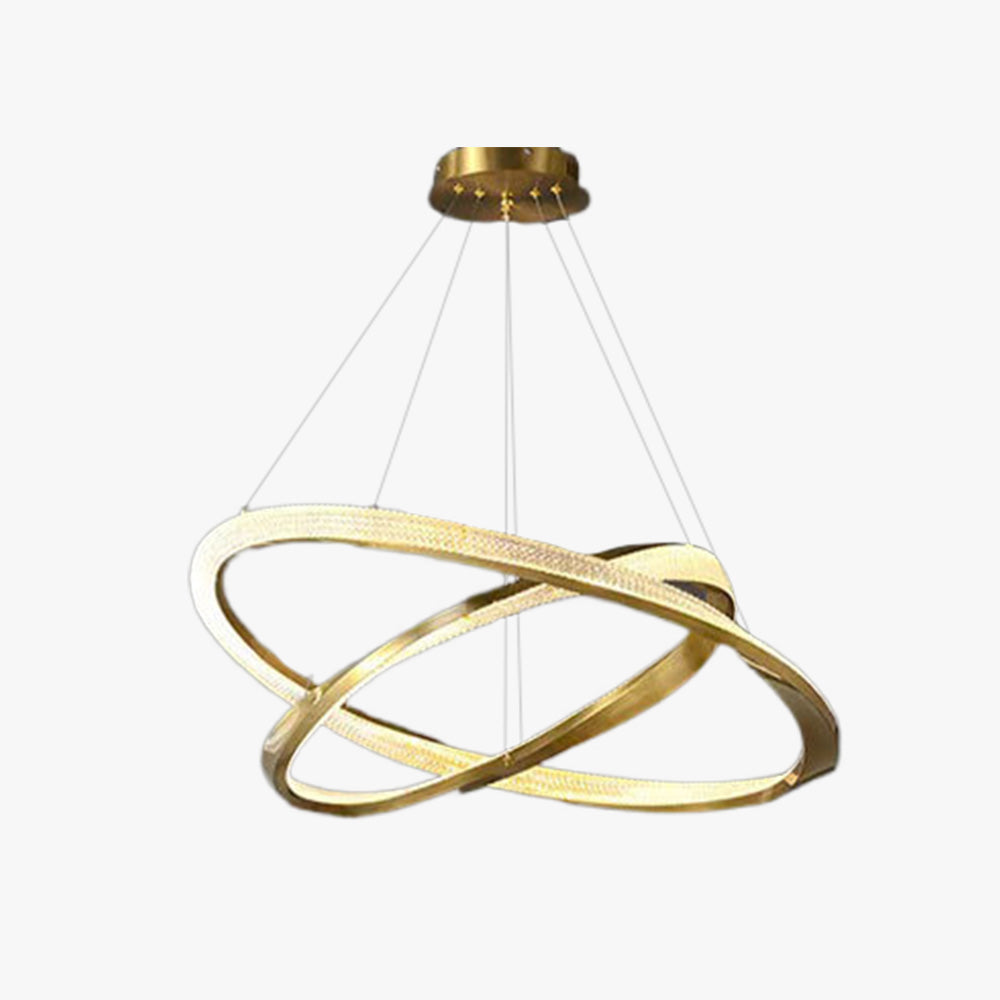 Pendant Light With Warm White Glow Half Ring
