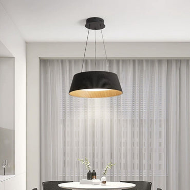 Clean Monochrome Look Drum Pendant Light