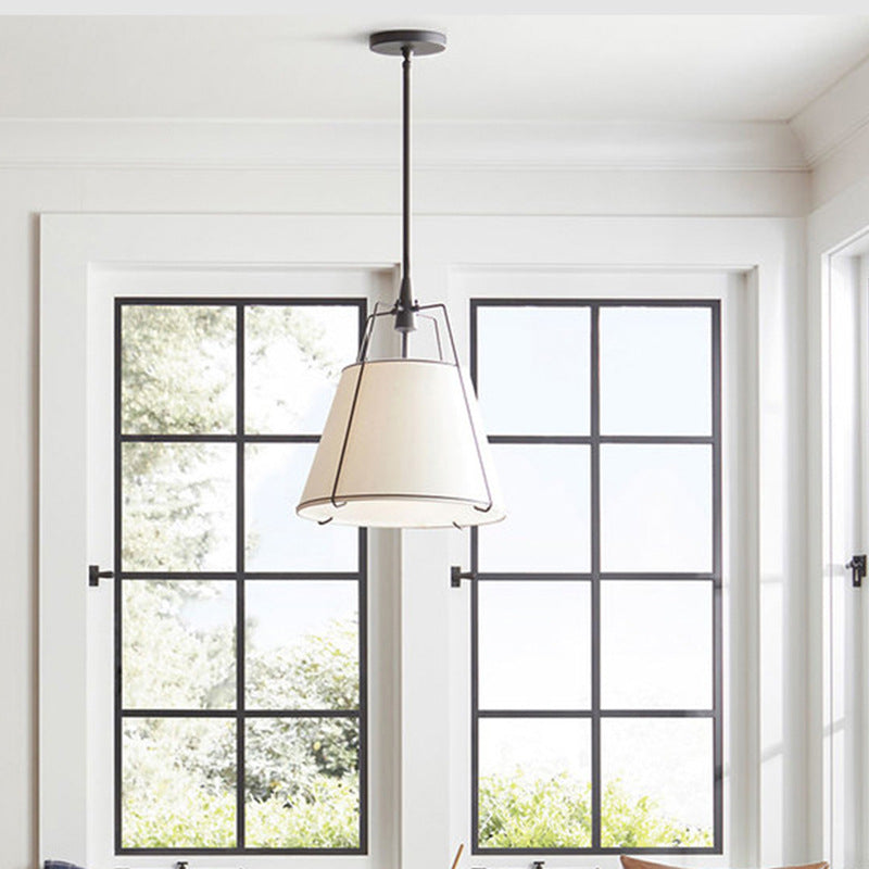 Soft Ambient Glow Conical Fabric Pendant Light
