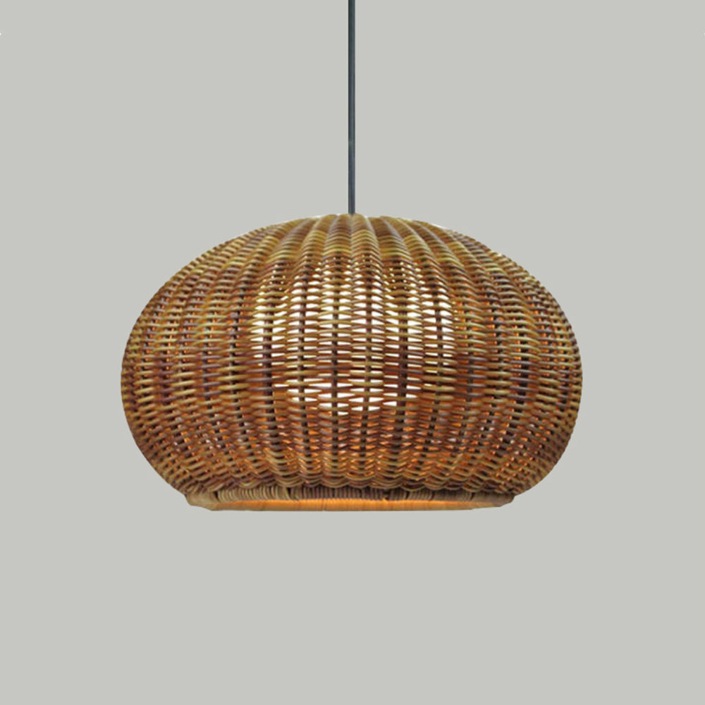 Durable Frame Bamboo And Metal Pendant Light
