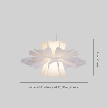 Warm White Glow Pendant Elegant Floral Light With