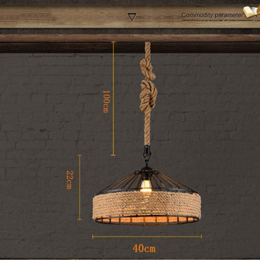 Industrial Black Timeless Pendant Rope Light