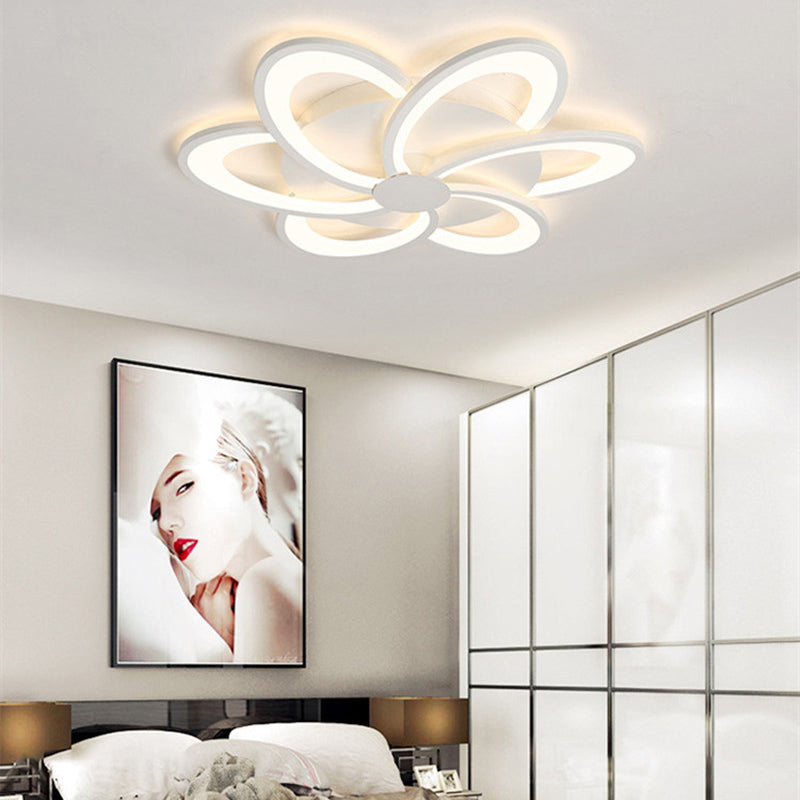 Dual Styles White Flower Shape Ceiling Light