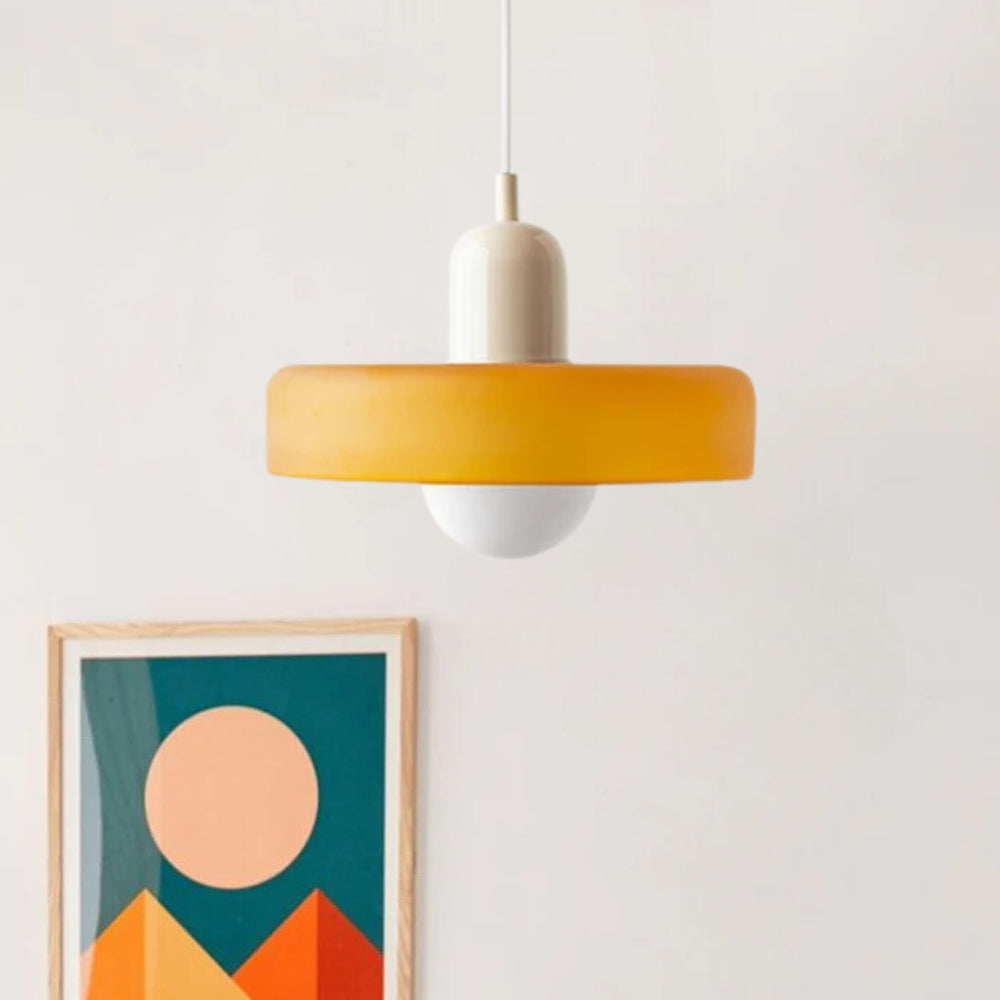 Warm Glow Vintage Glass Pendant Light