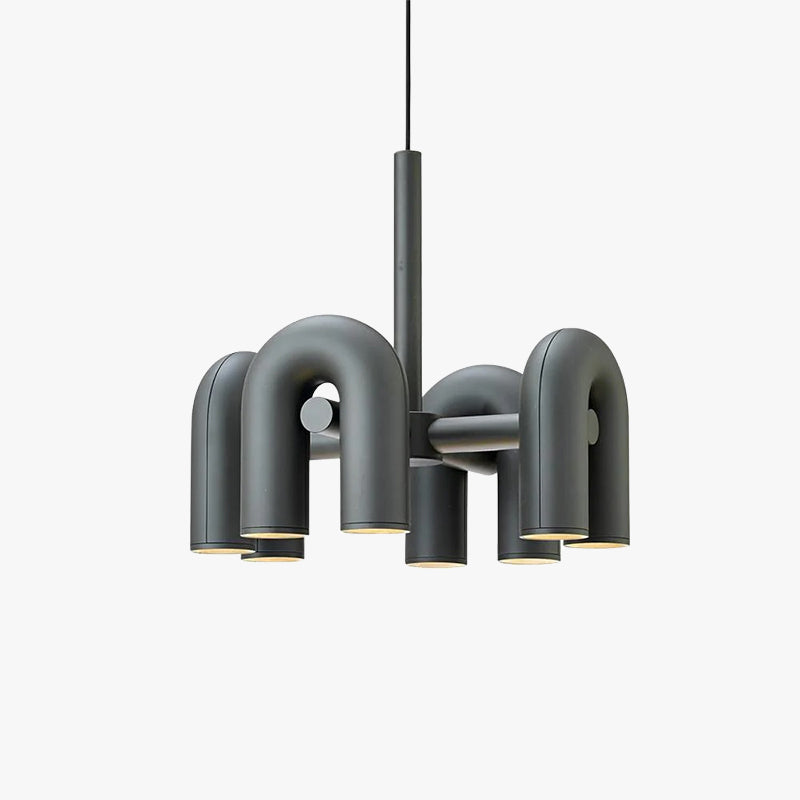 Three U-Shaped Arms Modern Linear Pendant Light