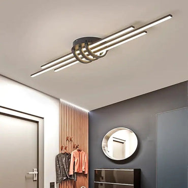 Living Room Black White Ceiling Light Linear LumenLine