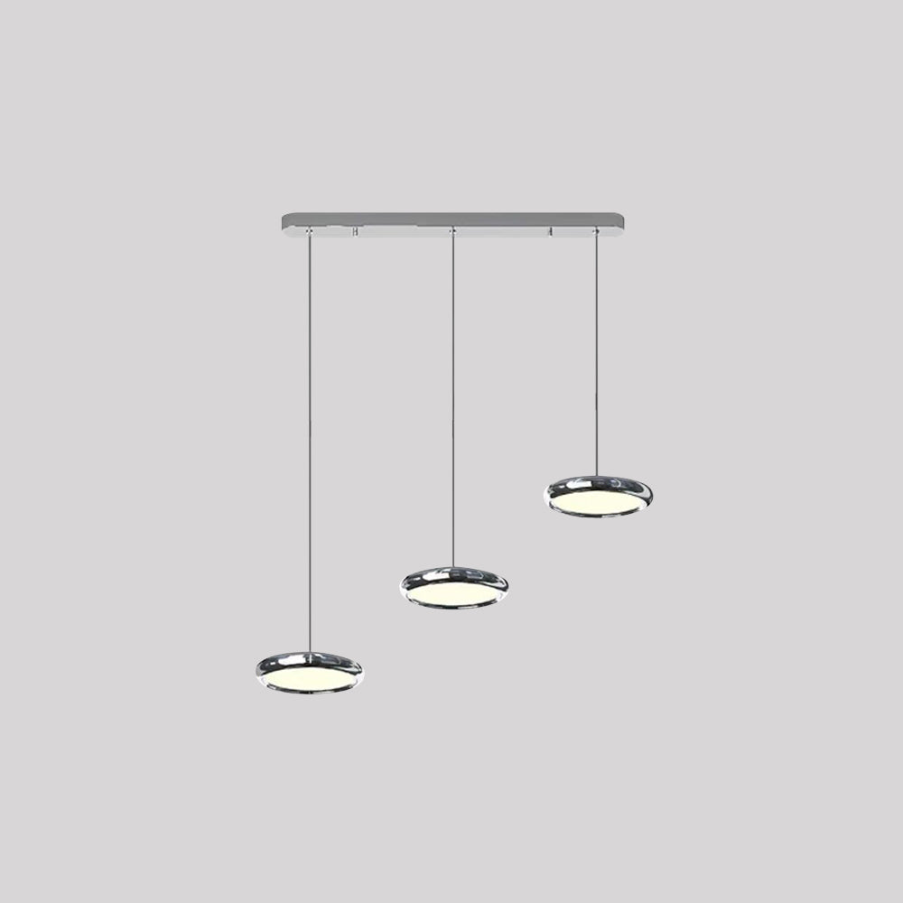 Metal Pendant Light With Acrylic Shade Circular Minimalist