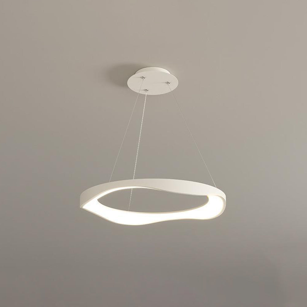 Black Or White Modern Round Pendant Light For Dining Room