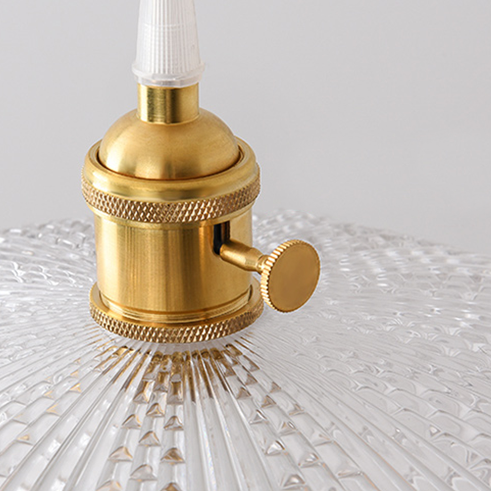 Timeless Elegance Art Deco Brass Glass Pendant Light