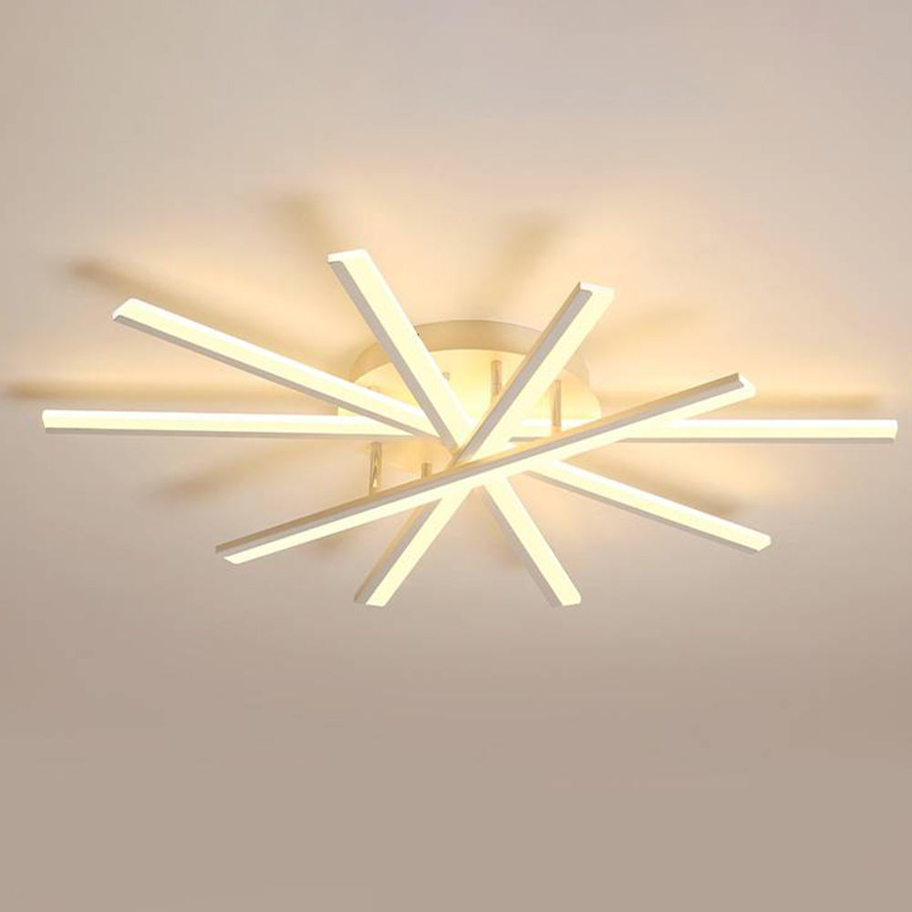 Linear Flush Mount Ceiling Light Four Finishes LineaGlow