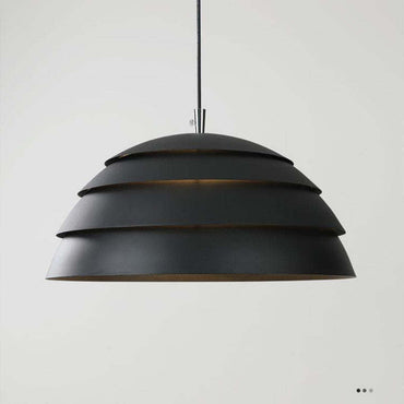 Warm Glow Metal Semi Globe Pendant Light