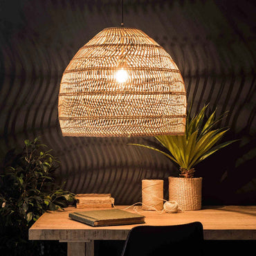 Natural Warmth Handcrafted Bamboo Rattan Pendant Light