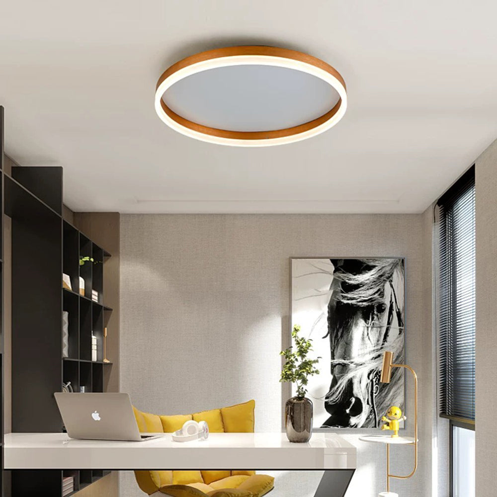 Black Gold Or White Sleek Circular Flush Mount Ceiling Light