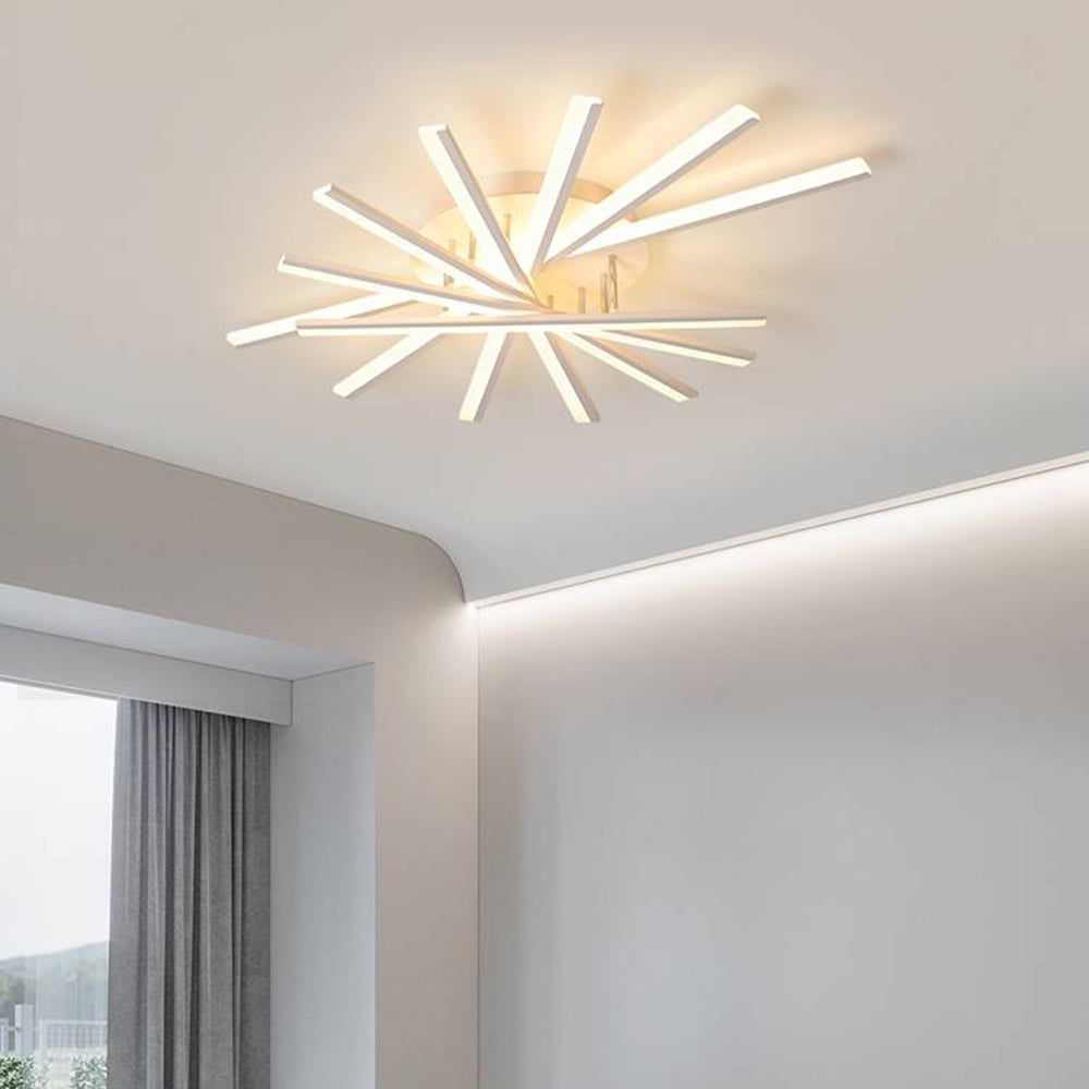Linear Flush Mount Ceiling Light Four Finishes LineaGlow